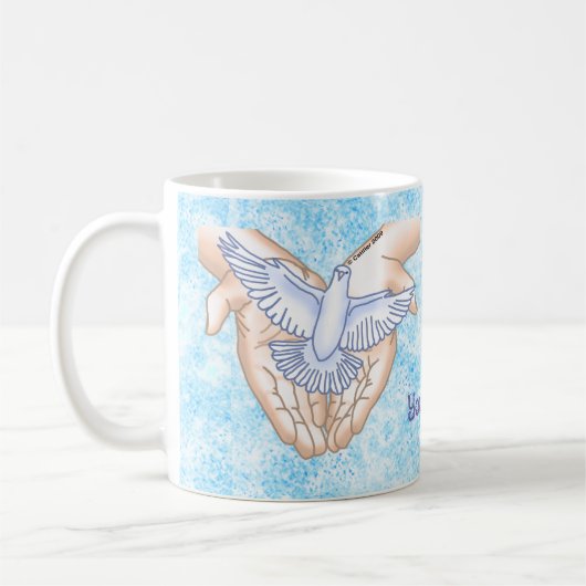 Mug Christian Hands Dove (Gauche)