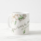 Mug Christian Hymn Magnolia Script Aquarelle (Devant gauche)
