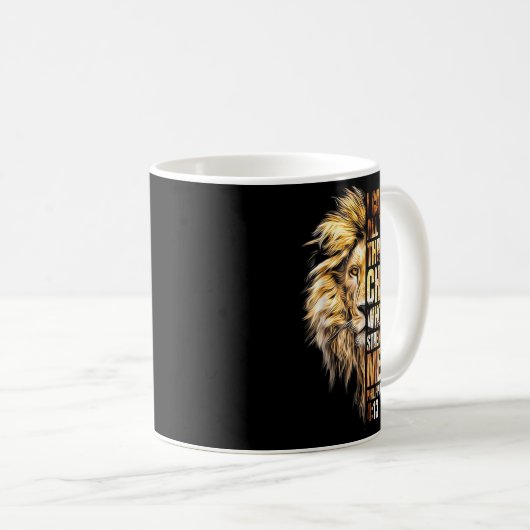 Mug Christian I Can Do All Things Through Christ Lion (Devant droit)
