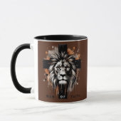 Mug Christian - Lion with Cross, Man of Faith (Gauche)
