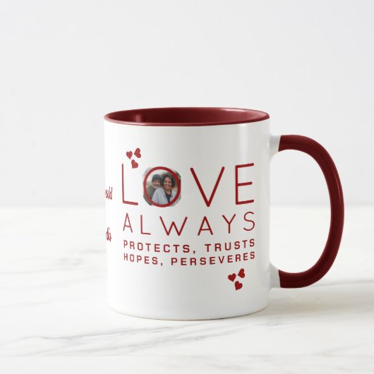 Mug Christian LOVE TOUJOURS Photo Saint Valentin (Droite)