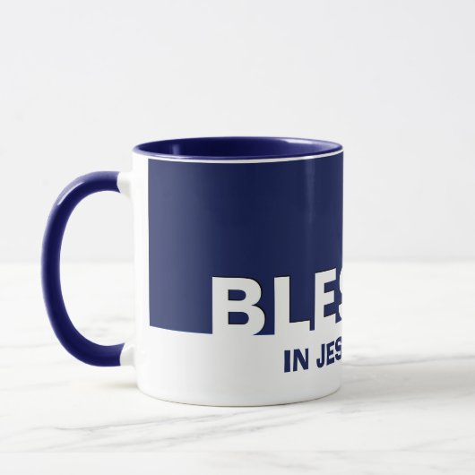 Mug Christian Navy Blue BLESSEE (Gauche)