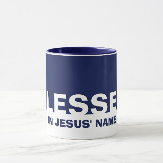 Mug Christian Navy Blue BLESSEE (Centre)