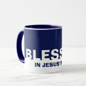 Mug Christian Navy Blue BLESSEE (Devant gauche)