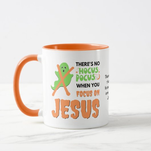 Mug Christian NO HOCUS POCUS Halloween (Gauche)