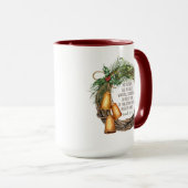 Mug Christian Noël Nativité Écriture Wreath Red (Devant droit)