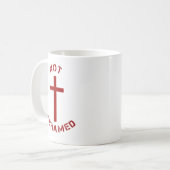 Mug Christian Not Honamed Croix Rouge et la Bible Vers (Devant gauche)