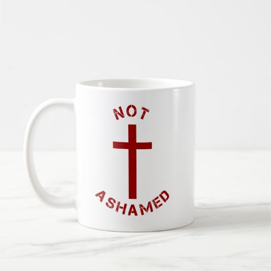 Mug Christian Not Honamed Croix Rouge et la Bible Vers (Gauche)