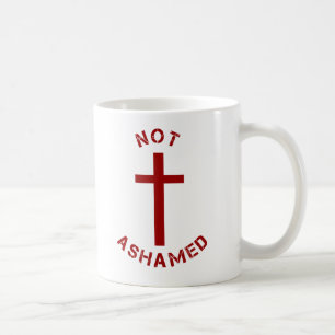 Mug Christian Not Honte Croix Rouge Design de texte