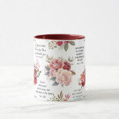 Mug Christian PRAYER SCRIPTURES Floral (Centre)
