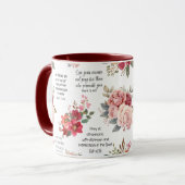 Mug Christian PRAYER SCRIPTURES Floral (Devant gauche)
