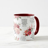 Mug Christian PRAYER SCRIPTURES Floral (Devant droit)