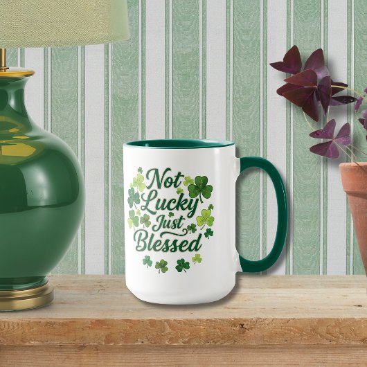 Mug Christian St. Patrick’s Day Shamrock Blessed 