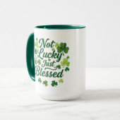 Mug Christian St. Patrick’s Day Shamrock Blessed  (Devant gauche)