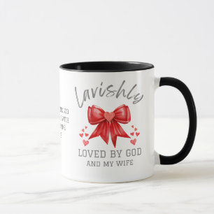 Mug Christian Valentine LAVISHLY LOVED Coquette Bow