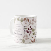 Mug Christian Watercolor Fall Leaf Écriture Motif (Devant gauche)