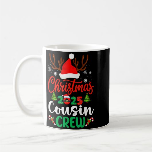 Mug Christmas 2025 Cousin Crew Pajamas Xmas Lights Fam (Gauche)