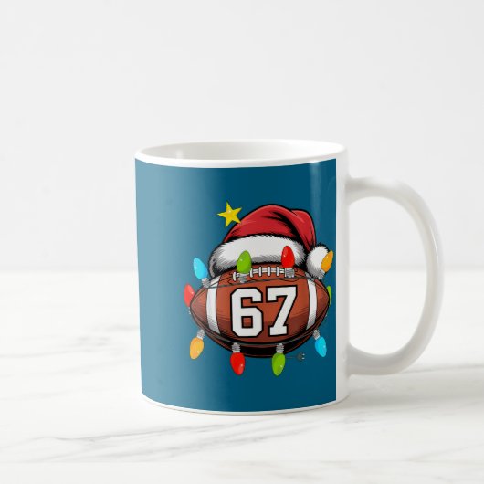 Mug Christmas 67 Meme Football Santa Hat Funny Xmas Bo (Droite)