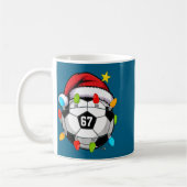 Mug Christmas 67 Meme Soccer Ball Santa Hat Funny Xmas (Gauche)