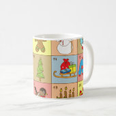Mug Christmas Advent : Collection d'éléments Doodle (Devant droit)