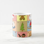 Mug Christmas Advent : Collection d'éléments Doodle (Centre)