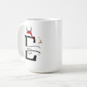 Mug Christmas Alphabet Collection – Letter E Design (Devant gauche)