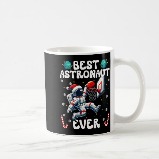 Mug Christmas Astronaut Ever Santa Hat Snowflakes Cand (Droite)