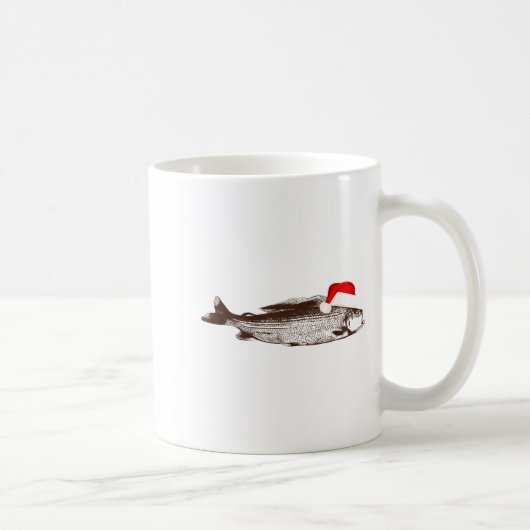 Mug Christmas B Fishing Wearing Santa Hat  (Droite)