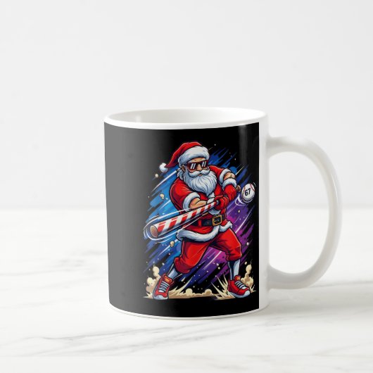 Mug Christmas Baseball Funny Santa Game Day Xmas Boys (Droite)