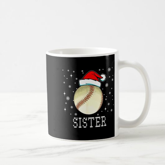 Mug Christmas Baseball Sister Xmas Santa Hat Kids Boys (Droite)