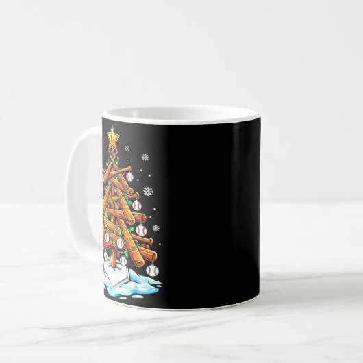 Mug Christmas Baseball Tree Lights Xmas  (Devant gauche)