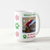 Mug Christmas Best Chat Papa Ever Photo pour animaux (Devant droit)
