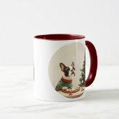 Mug Christmas Boston Terrier Dog (Devant droit)