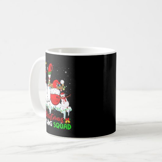 Mug Christmas Bowling Squad Dabbing Santa Elf Bowling  (Devant gauche)