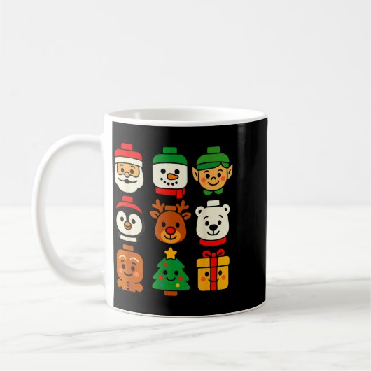 Mug Christmas Building Brick Santa Elf Snowman Xmas Bo (Gauche)