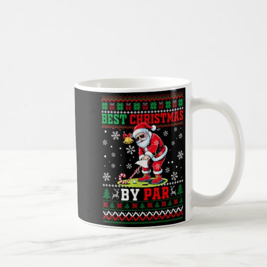 Mug Christmas By Par Santa Sweater Playing Golf Golfer (Droite)
