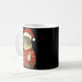 Mug Christmas Cat Likes Cute Cat Drinking Wine With Sa (Devant gauche)