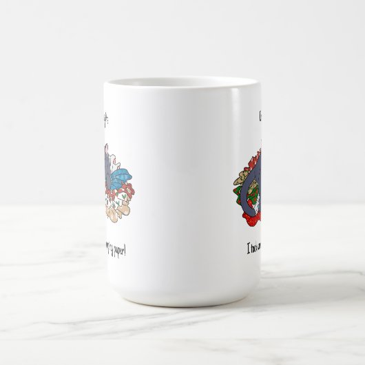 Mug Christmas cat with wrapping paper (Centre)