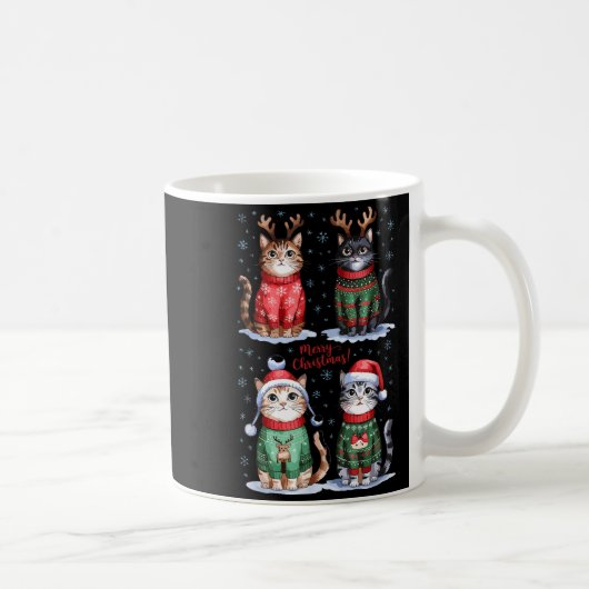 Mug Christmas Cats _ Merry Christmas Cats Graphic  (Droite)