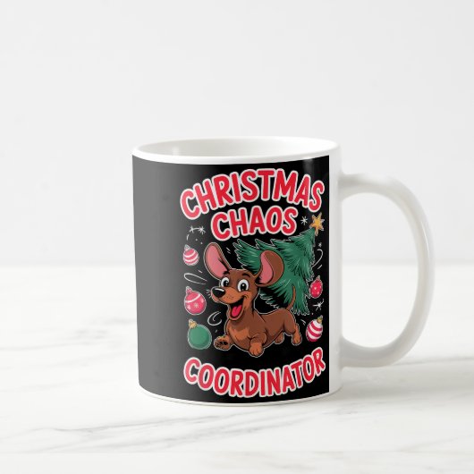 Mug Christmas Chaos Coordinator Xmas Puppy Funny Dachs (Droite)