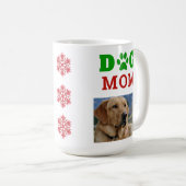 Mug Christmas Chien Maman Empreinte de patte Flocon de (Devant droit)