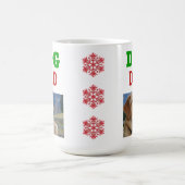 Mug Christmas Chien Papa Empreinte de patte Flocon de  (Centre)
