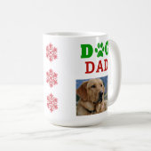 Mug Christmas Chien Papa Empreinte de patte Flocon de  (Devant droit)