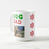 Mug Christmas Chien Papa Empreinte de patte Flocon de  (Devant gauche)