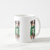 Mug Christmas Collie, Border Collie, Australian Shep (Devant droit)
