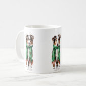 Mug Christmas Collie, Border Collie, Australian Shep (Devant gauche)