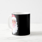 Mug Christmas Cool Santa Bubble Gum Peace Sign Retro S (Devant gauche)