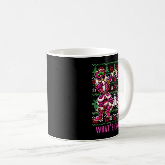 Mug Christmas Crushing It Nutcracker - Funny Retro Ugl (Devant droit)