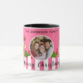 Mug Christmas Cute Père Noël Reindeer & Holly Photo de (Centre)
