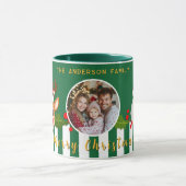 Mug Christmas Cute Père Noël Reindeer & Holly Photo de (Centre)